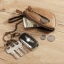 Уровень ключевой кошелек мини -монетный кошелек подлинный кожаный автомобиль Ключевой органайзер (кофе)