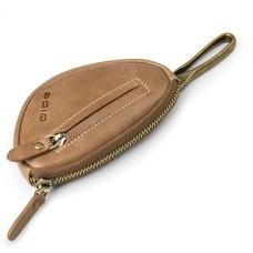 Уровень ключевой кошелек мини -монетный кошелек подлинный кожаный автомобиль Ключевой органайзер (Хаки)