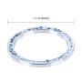 Universal Car Aluminum Steering Wheel Decoration Ring with Diamond For Start Stop Engine System(Blue)