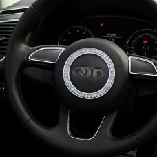 Универсальное автомобильное алюминиевое рулевое рулевое кольцо с бриллиантом для системы двигателя Start Stop (Silver)