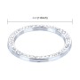 Universal Car Aluminum Steering Wheel Decoration Ring with Diamond For Start Stop Engine System(Silver)