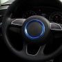 Car Aluminum Steering Wheel Decoration Ring For Audi(Blue)