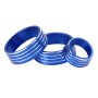 3 PCS Car Aluminum Air Conditioner Knob Case For Honda(Blue)