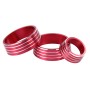 3 PCS Car Aluminum Air Conditioner Knob Case For Honda(Red)