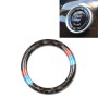 Car Carbon Fiber Soft Panel Engine Start Key Push Button Ring Trim Decorative Sticker for BMW E90 / E92 / E93  2005-2012