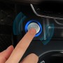 Car Engine Start Key Push Button Ring Trim Aluminum Alloy Sticker Decoration for Audi(Blue)