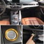 Car Engine Start Key Push Button Ring Trim Aluminum Alloy Sticker Decoration for Audi(Gold)