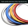 Car Auto Steering Wheel Aluminum Alloy Ring Cover Trim Sticker Decoration for Jaguar(Blue)