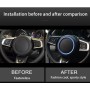 Car Auto Steering Wheel Aluminum Alloy Ring Cover Trim Sticker Decoration for Jaguar(Blue)