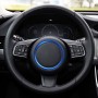 Car Auto Steering Wheel Aluminum Alloy Ring Cover Trim Sticker Decoration for Jaguar(Blue)