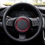 Car Auto Steering Wheel Aluminum Alloy Ring Cover Trim Sticker Decoration for Jaguar(Red)