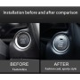 3D Aluminum Alloy Engine Start Stop Push Button Cover Trim Decorative Sticker for Mazda(Black)