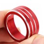 3 PCS Car Aluminum Alloy Air Conditioner Knob Case for Honda Tenth Generation Accord(Red)