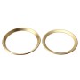 2 PCS/Set Zinc Alloy Steering Wheel Decoration Ring Sticker Logo Car Styling Modification Car Front Logo Ring Decoration Rear Cover Trim Hood Emblem Rings for BMW 3 Series(Gold)