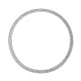 Car Aluminum Steering Wheel Decoration Ring with Diamonds For Audi(Silver)