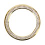 Car Aluminum Steering Wheel Decoration Ring with Diamonds For BMW(Gold)