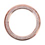 Car Aluminum Steering Wheel Decoration Ring with Diamonds For BMW(Rose Gold)