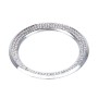 Car Aluminum Steering Wheel Decoration Ring with Diamonds For BMW(Silver)