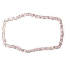 Автомобильное алюминиевое рулевое рулевое кольцо с бриллиантами для BMW (розовое золото)