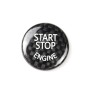 Car Engine Start Key Push Button Cover Trim Carbon Fiber Sticker Decoration for BMW F / G Chassis (Black)
