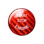 Car Engine Start Key Push Button Cover Trim Carbon Fiber Sticker Decoration for BMW F / G Chassis (Red)