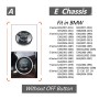 Car Engine Start Key Push Button Cover for BMW E90 Chassis (Black)