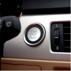 Car Engine Start Key Push Button Cover for BMW E90 Chassis (Silver)