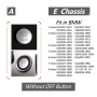Car Engine Start Key Push Button Cover for BMW E90 Chassis (Silver)