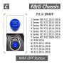 Car Engine Start Key Push Button Cover for BMW G / F Chassis, with Start and Stop (Blue)