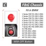 Car Engine Start Key Push Button Cover for BMW G / F Chassis, with Start and Stop (Red)