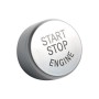 Car Engine Start Key Push Button Cover for BMW G / F Chassis, with Start and Stop (Silver)