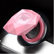 Car Engine Start Key Push Button Protective Cover (Pink)