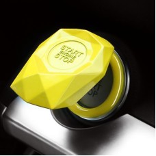 Car Engine Start Key Push Button Protective Cover (Yellow)