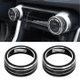 2 PCS Car Aluminum Alloy Air Conditioner Knob Case for Toyota RAV4 / Wildlander (Black)