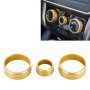3 PCS Car Aluminum Alloy Air Conditioner Knob Case for Honda VEZEL / XR-V / Fit / GIENIA / City(Gold)
