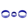 3 PCS Car Aluminum Alloy Air Conditioner Knob Case for Honda VEZEL / XR-V / Fit / GIENIA / City(Blue)