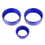 3 PCS Car Aluminum Alloy Air Conditioner Knob Case for Honda VEZEL / XR-V / Fit / GIENIA / City(Blue)