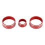 3 PCS Car Aluminum Alloy Air Conditioner Knob Case for Honda VEZEL / XR-V / Fit / GIENIA / City(Red)