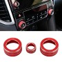 3 PCS Car Metal Air Conditioner Knob Case for Honda AVANCIER / URV (Red)