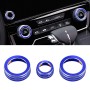 3 PCS Car Metal Air Conditioner Knob Case for Honda CR-V 2017(Blue)