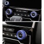 3 PCS Car Metal Air Conditioner Knob Case for Honda CR-V 2017(Blue)