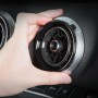 4 ПК. Автомобильный металлический воздух декоративное кольцо на улице для Audi A3 / S3 / Q2L (черный)