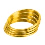 4 шт. Автомобильный металлический воздух декоративное кольцо для Audi A3 / S3 / Q2L (золото)