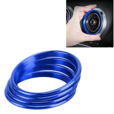 4 PCS Car Metal Air Outlet Decorative Outside Ring for Audi A3 / S3 / Q2L (Blue)