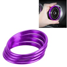 4 PCS Car Metal Air Outlet Decorative Outside Ring for Audi A3 / S3 / Q2L (Purple)