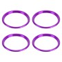 4 PCS Car Metal Air Outlet Decorative Outside Ring for Audi A3 / S3 / Q2L (Purple)