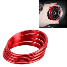 4 PCS Car Metal Air Outlet Decorative Outside Ring for Audi A3 / S3 / Q2L (Red)
