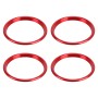 4 PCS Car Metal Air Outlet Decorative Outside Ring for Audi A3 / S3 / Q2L (Red)