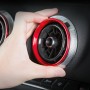 4 ПК. Автомобильный металлический воздух декоративное кольцо на внешнем кольце для Audi A3 / S3 / Q2L (красный)