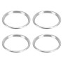 4 ПК. Автомобильный металлический воздух декоративное кольцо для Audi A3 / S3 / Q2L (серебро)